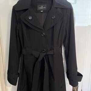London Fog Ladies Black Trench Coat